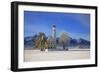 Church of St. Coloman and Tannheimer Alps near Schwangau, Allgau, Bavaria, Germany, Europe-Hans-Peter Merten-Framed Photographic Print