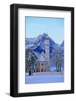 Church of St. Coloman and Tannheimer Alps near Schwangau, Allgau, Bavaria, Germany, Europe-Hans-Peter Merten-Framed Photographic Print