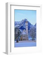 Church of St. Coloman and Tannheimer Alps near Schwangau, Allgau, Bavaria, Germany, Europe-Hans-Peter Merten-Framed Photographic Print