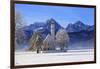 Church of St. Coloman and Tannheimer Alps near Schwangau, Allgau, Bavaria, Germany, Europe-Hans-Peter Merten-Framed Photographic Print