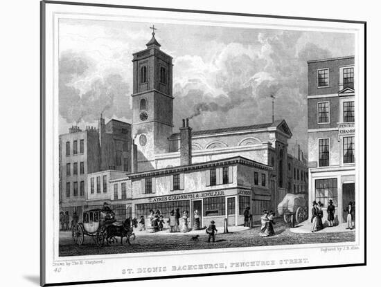 Church of St Dionis Backchurch, Fenchurch Street, City of London, 19th Century-JB Allen-Mounted Giclee Print