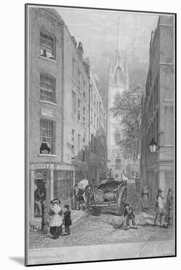 Church of St Dunstan-In-The-East from the Custom House, City of London, 1828-Edward William Cooke-Mounted Giclee Print