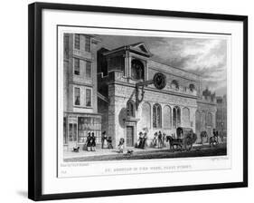 Church of St Dunstan in the West, Fleet Street, City of London, 1816-JB Allen-Framed Giclee Print