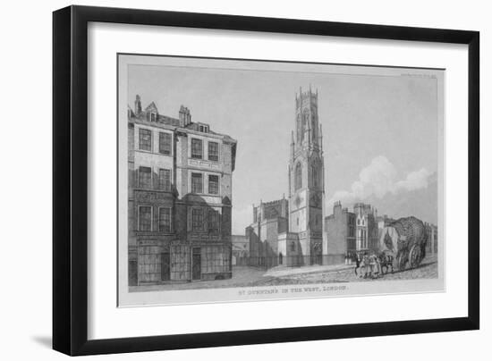 Church of St Dunstan in the West, Fleet Street, City of London, 1832-null-Framed Giclee Print