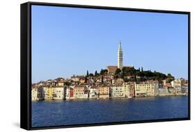 Church of St. Euphemia and Old Town from the Sea on a Summer's Early Morning-Eleanor Scriven-Framed Stretched Canvas