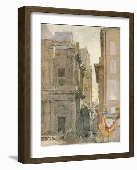 'Church of St. Eustache, Paris', c1829-David Cox the elder-Framed Giclee Print