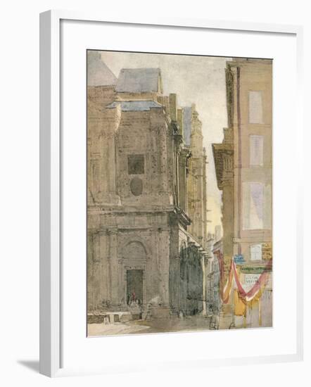 'Church of St. Eustache, Paris', c1829-David Cox the elder-Framed Giclee Print