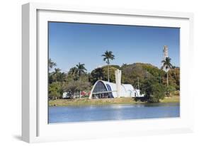 Church of St. Francis of Assisi, Pampulha Lake, Pampulha, Belo Horizonte, Minas Gerais, Brazil-Ian Trower-Framed Photographic Print