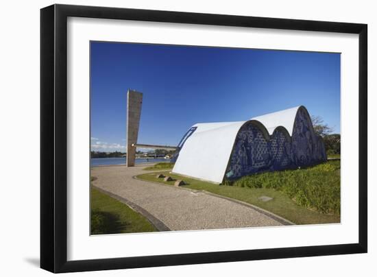 Church of St. Francis of Assisi, Pampulha Lake, Pampulha, Belo Horizonte, Minas Gerais, Brazil-Ian Trower-Framed Photographic Print