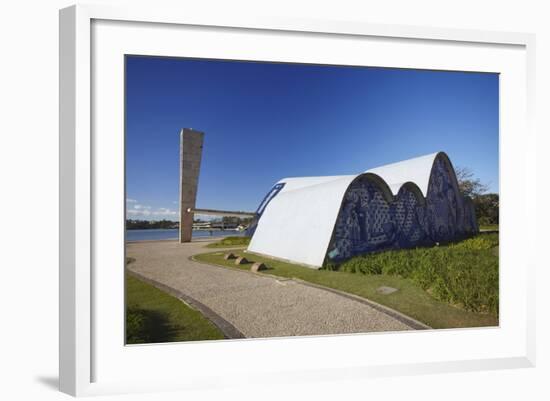 Church of St. Francis of Assisi, Pampulha Lake, Pampulha, Belo Horizonte, Minas Gerais, Brazil-Ian Trower-Framed Photographic Print