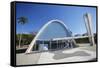 Church of St. Francis of Assisi, Pampulha Lake, Pampulha, Belo Horizonte, Minas Gerais, Brazil-Ian Trower-Framed Stretched Canvas