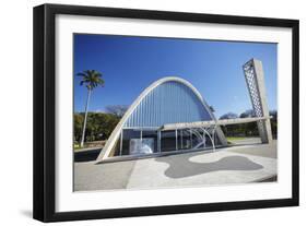 Church of St. Francis of Assisi, Pampulha Lake, Pampulha, Belo Horizonte, Minas Gerais, Brazil-Ian Trower-Framed Photographic Print