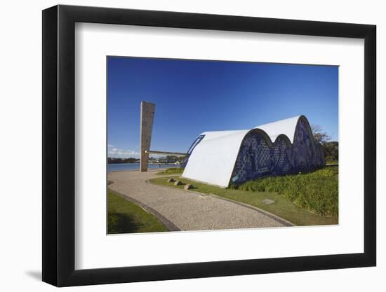 Church of St. Francis of Assisi, Pampulha Lake, Pampulha, Belo Horizonte, Minas Gerais, Brazil-Ian Trower-Framed Photographic Print