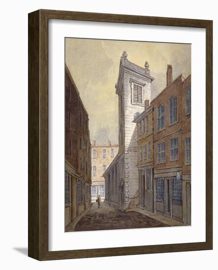 Church of St George Botolph Lane from George Lane, City of London, C1813-William Pearson-Framed Giclee Print