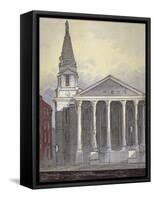 Church of St George, Hart Street, Bloomsbury, London, C1815-William Pearson-Framed Stretched Canvas