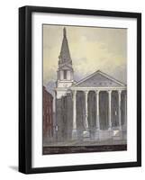 Church of St George, Hart Street, Bloomsbury, London, C1815-William Pearson-Framed Giclee Print