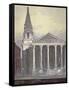 Church of St George, Hart Street, Bloomsbury, London, C1815-William Pearson-Framed Stretched Canvas