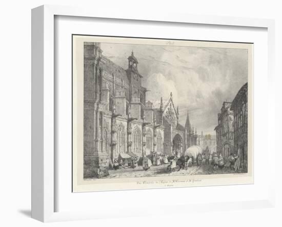 Church of St Gervais and St Protais in Normandy, France, 1824-Richard Parkes Bonington-Framed Giclee Print