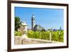 Church of St. James with Vineyard at Front, Kutna Hora, Czech Republic-phbcz-Framed Photographic Print