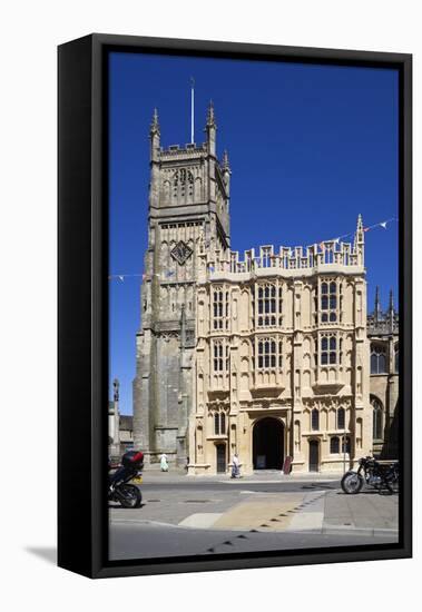 Church of St. John the Baptist and 15th Century South Porch-Stuart Black-Framed Stretched Canvas