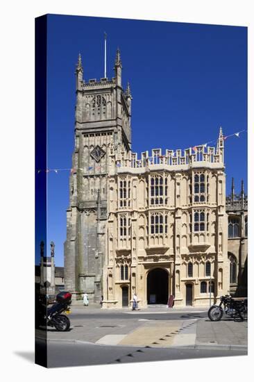 Church of St. John the Baptist and 15th Century South Porch-Stuart Black-Stretched Canvas