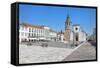 Church of St. John the Baptist and Republic Plaza, Tomar, Ribatejo, Portugal, Europe-G and M Therin-Weise-Framed Stretched Canvas