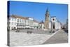 Church of St. John the Baptist and Republic Plaza, Tomar, Ribatejo, Portugal, Europe-G and M Therin-Weise-Stretched Canvas