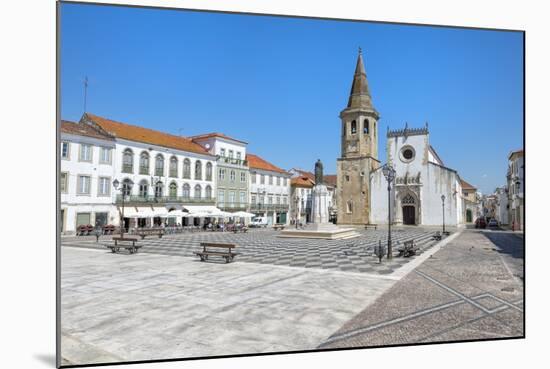 Church of St. John the Baptist and Republic Plaza, Tomar, Ribatejo, Portugal, Europe-G and M Therin-Weise-Mounted Photographic Print