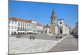 Church of St. John the Baptist and Republic Plaza, Tomar, Ribatejo, Portugal, Europe-G and M Therin-Weise-Mounted Photographic Print