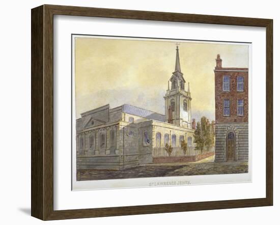 Church of St Lawrence Jewry from Guildhall Yard, City of London, 1810-William Pearson-Framed Giclee Print