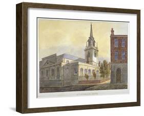 Church of St Lawrence Jewry from Guildhall Yard, City of London, 1810-William Pearson-Framed Giclee Print