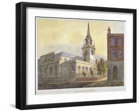 Church of St Lawrence Jewry from Guildhall Yard, City of London, 1810-William Pearson-Framed Giclee Print