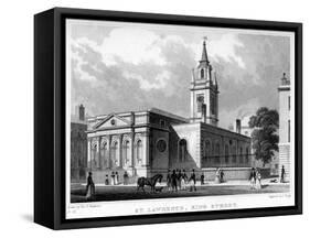 Church of St Lawrence, King Street, London, 19th Century-J Tingle-Framed Stretched Canvas