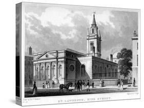 Church of St Lawrence, King Street, London, 19th Century-J Tingle-Stretched Canvas