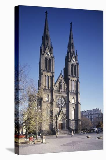 Church of St. Ludmila, Prague, Czech Republic-null-Stretched Canvas