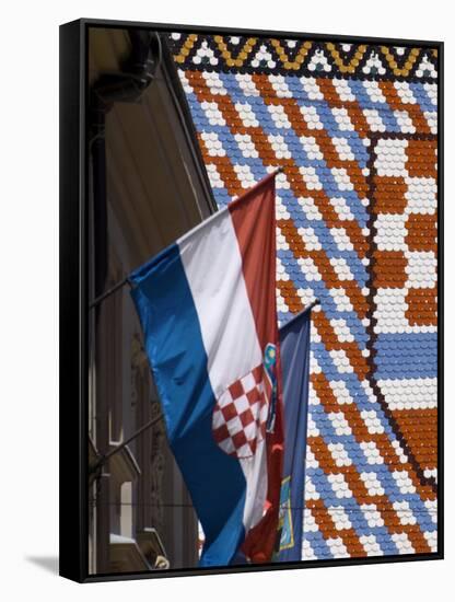 Church of St. Mark, Zagreb, Croatia, Europe-Lawrence Graham-Framed Stretched Canvas