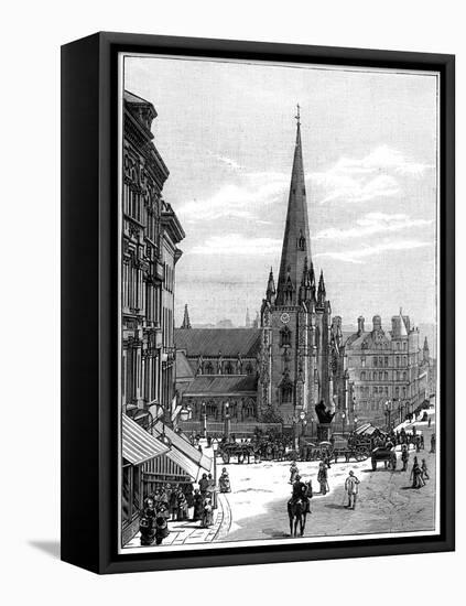 Church of St Martin in the Bull Ring, Birmingham, West Midlands, 1887-null-Framed Stretched Canvas