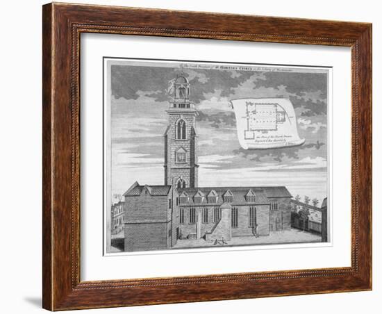 Church of St Martin-In-The-Fields, Westminster, London, C1720-George Vertue-Framed Giclee Print