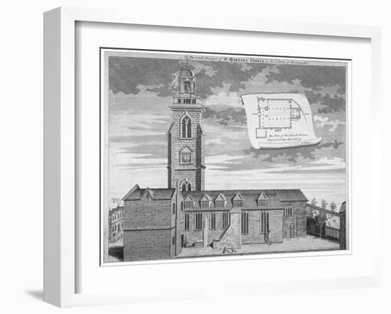 Church of St Martin-In-The-Fields, Westminster, London, C1720-George Vertue-Framed Giclee Print