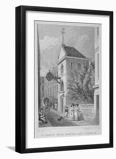 Church of St Martin Orgar, Martin Lane, City of London, 1831-James B Allen-Framed Giclee Print