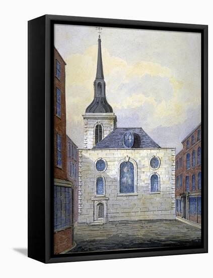 Church of St Mary Abchurch, City of London, C1815-William Pearson-Framed Stretched Canvas