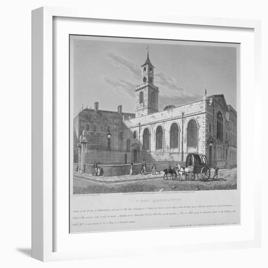 Church of St Mary Aldermanbury, City of London, 1814-Joseph Skelton-Framed Giclee Print