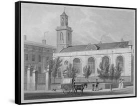 Church of St Mary Aldermanbury, City of London, 1830-R Acon-Framed Stretched Canvas