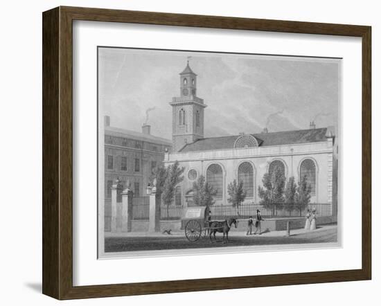 Church of St Mary Aldermanbury, City of London, 1830-R Acon-Framed Giclee Print