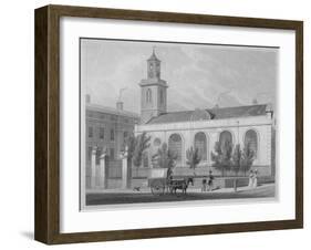 Church of St Mary Aldermanbury, City of London, 1830-R Acon-Framed Giclee Print