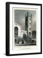 Church of St Mary Aldermary, City of London, C1830-W Watkins-Framed Premium Giclee Print