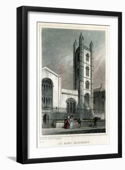 Church of St Mary Aldermary, City of London, C1830-W Watkins-Framed Premium Giclee Print