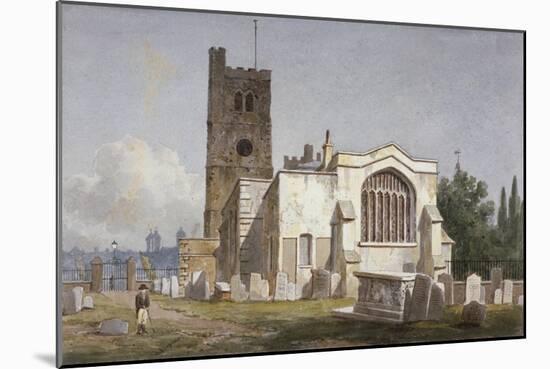 Church of St Mary at Lambeth, London, C1810-George Shepherd-Mounted Giclee Print