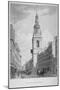 Church of St Mary-Le-Bow, Cheapside, City of London, 1798-Thomas Malton II-Mounted Premium Giclee Print