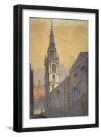 Church of St Mary Le Bow from Bow Churchyard, City of London, C1815-William Pearson-Framed Giclee Print